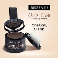 Swiss Beauty Quick Cover Touch-Up Powder Shade Mocha Brown| Covers Grey Roots & Bald Spots Instantly | Highly Pigmented | Matte Finish | Long-Lasting | For Men & Women