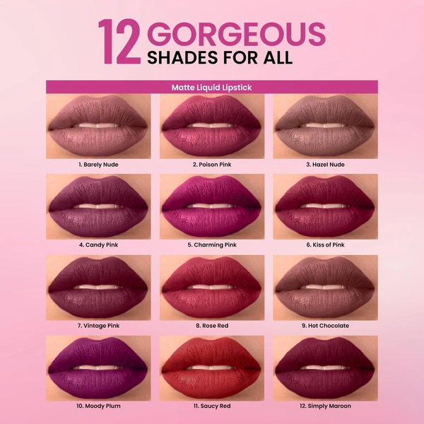 Swiss Beauty Moody Plum Duo Lipstick with Matte & High-Shine Gloss | Long-Lasting, Smudge-Proof | Lightweight & Comfortable | 2-in-1 Lipstick for Natural & Glam Looks