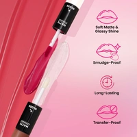 Swiss Beauty Moody Plum Duo Lipstick with Matte & High-Shine Gloss | Long-Lasting, Smudge-Proof | Lightweight & Comfortable | 2-in-1 Lipstick for Natural & Glam Looks