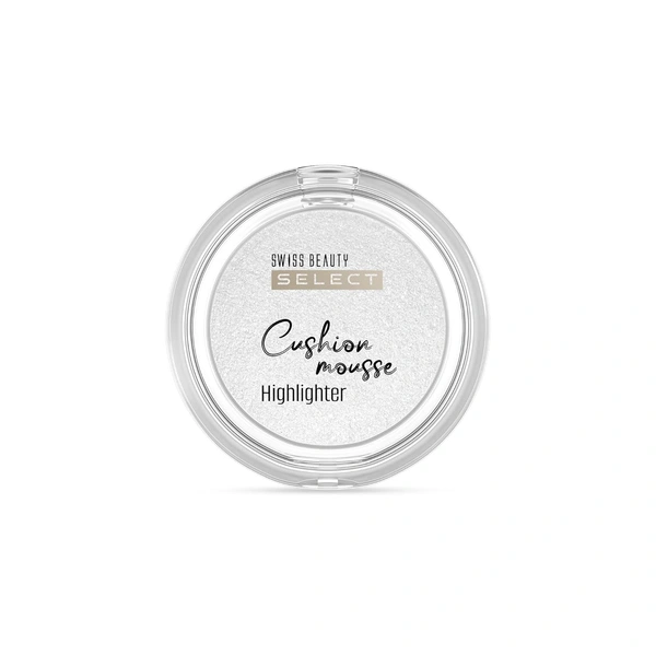 Swiss Beauty Select Cushion Mousse Highlighter 10g Shade 1 Pearl Glow | Lit-From-Within Radiance | Glowy Dewy Finish | Lightweight Mousse Formula with Macadamia Oil