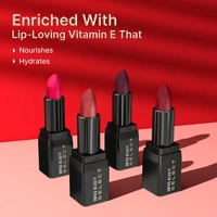 Swiss Beauty Select Dare To Matte Creamy Lipstick 3.8g, Shade Delight Plum | Velvety Matte Finish | Vitamin E Enriched | Long Lasting | Smooth & Creamy Formula