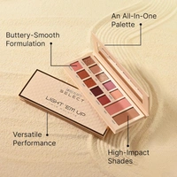 Swiss Beauty Select Eyeshadow Light Em Up Face & Eye Palette 20g | Twilight Shade | 10 Eyeshadows + Blush & Contour | Matte, Shimmer & Metallic Finishes