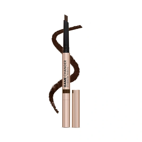 Swiss Beauty Select Game Changer Eyebrow Pencil 0.35g Shade 2 Charcoal Brown | Sword Tip Applicator with Spoolie | Long Lasting Pigmented Brow Definer | Precision Fill