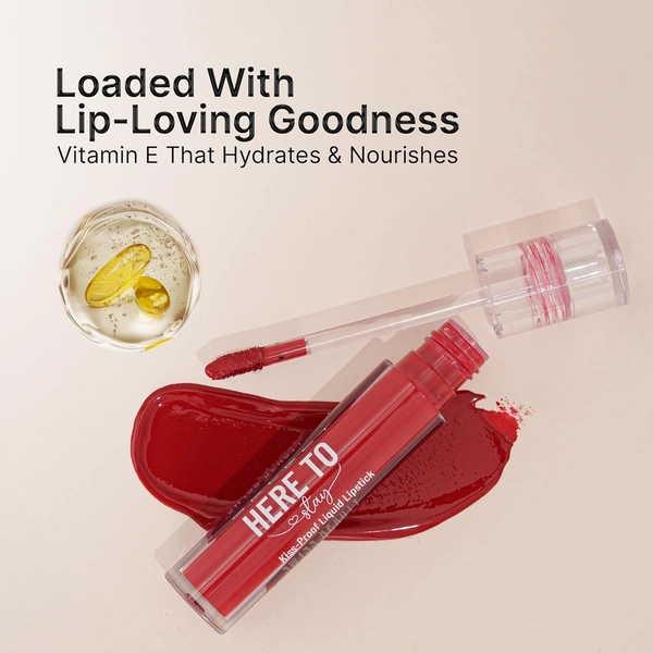 Swiss Beauty Select Here To Stay Liquid Matte Lipstick 3ml with Shade 15 Delicate Cocoa | Kiss-Proof Formula | Non-Transfer & Smudgeproof | 12-18 Hrs Stay