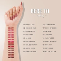 Swiss Beauty Select Here To Stay Liquid Matte Lipstick 3ml with Shade 15 Delicate Cocoa | Kiss-Proof Formula | Non-Transfer & Smudgeproof | 12-18 Hrs Stay