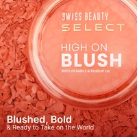 Swiss Beauty Select High on Blush 8g Pretty Peach | Natural Matte Finish | Long-Lasting & Non-Transferrable | Enriched with Vitamin E & Rose Oil