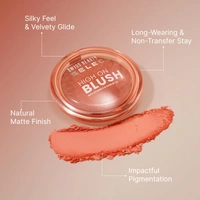 Swiss Beauty Select High on Blush 8g Pretty Peach | Natural Matte Finish | Long-Lasting & Non-Transferrable | Enriched with Vitamin E & Rose Oil