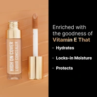 Swiss Beauty Select High On Cover Liquid Concealer Shade 1.0 Fair, 5.5ml | Matte Finish, No-Crease Formula | Enriched with Vitamin E for Smooth, Flawless Skin