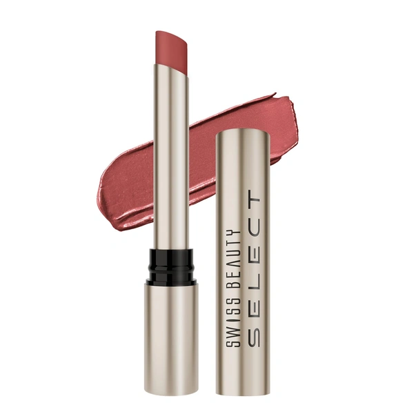 Swiss Beauty Select High On Shine Creamy Lipstick 01 Rich Rose | Mirror-Shine Glossy Finish | Creamy Hydrating Formula with Vitamin E