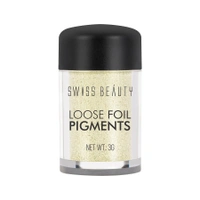 Swiss Beauty Shade 01 Loose Foil Pigment Eyeshadow 3g | High-Intensity Shimmer | Metallic Finish | Ultra-Pigmented, Long-Lasting & Blendable | Use Wet or Dry for Bold Eye Looks