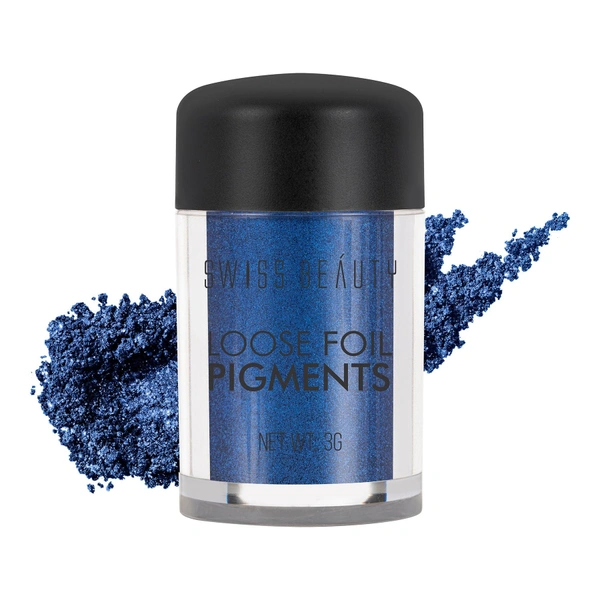 Swiss Beauty Shade 03 Loose Foil Pigment Eyeshadow 3g | High-Intensity Shimmer | Metallic Finish | Ultra-Pigmented, Long-Lasting & Blendable | Use Wet or Dry for Bold Eye Looks