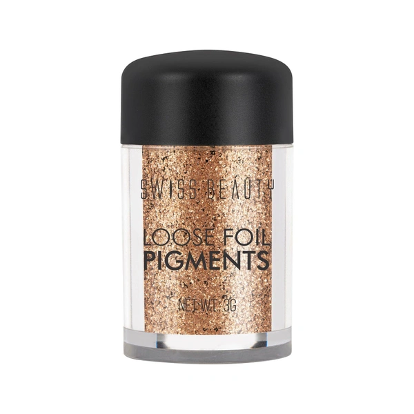 Swiss Beauty Shade 09 Loose Foil Pigment Eyeshadow 3g | High-Intensity Shimmer | Metallic Finish | Ultra-Pigmented, Long-Lasting & Blendable | Use Wet or Dry for Bold Eye Looks