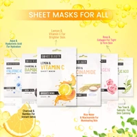 Swiss Beauty Skin Brightening Sheet Mask 20ml | With Lemon & Vitamin C | Brightens dull skin | Lightens Dark spots  | Refreshing & Hydration Skin |  Serum - infused Sheet mask | Even Skin Tone & Boost Glow | 20ml