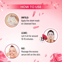 Swiss Beauty Skin tightening Sheet Mask 20ml | with Rose & Collagen | Serum-infused sheet mask | For Hydrating and youthful glowing skin | Maintain Skin Elasticity | Radiant skin mask | 20ml