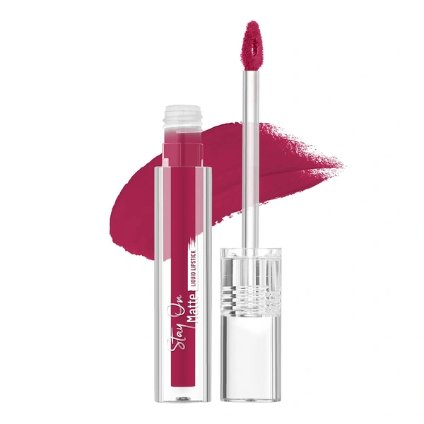 Swiss Beauty Smokey Maroon Stay On Matte Ultra Pigmented Liquid Lipstick Enriched with Vitamin E & Shea Butter | 24 Hour Stay | Matte Finish