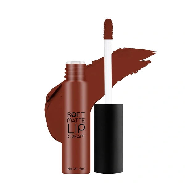 Swiss Beauty Soft Matte Lip Cream 6ml | Brown Rust 42 | Soft Matte Finish
