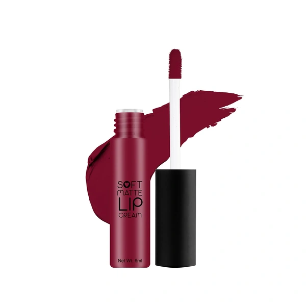 Swiss Beauty Soft Matte Lip Cream 6ml | Pure Red 06 | Soft Matte Finish