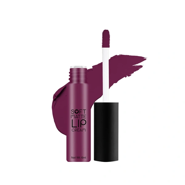 Swiss Beauty Soft Matte Lip Cream 6ml | Purple Villain 35 | Soft Matte Finish