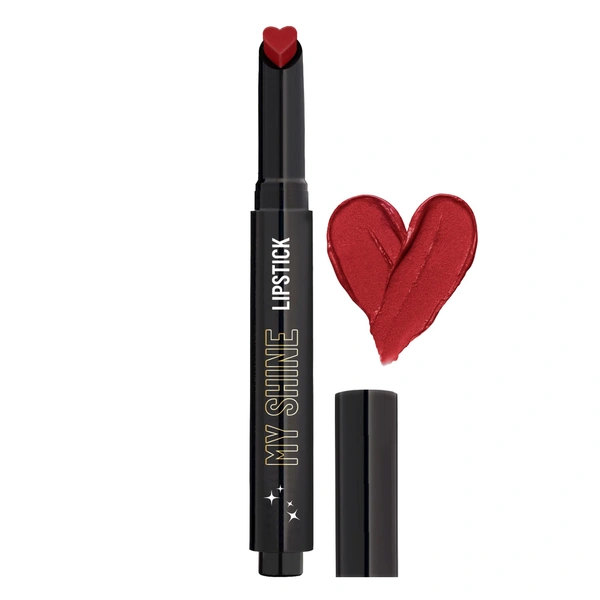 Swiss Beauty Stricker Red Shade My Shine Creamy Lipstick Enriched with Vitamin E| Intense Shine &  Long-Lasting | Hydrating, Smooth & Glossy Finish