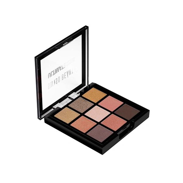 Swiss Beauty Ultimate 9 Pigmented Colors Eyeshadow Palette | Bold & Versatile Shades | Vibrant & Blendable | Long Lasting | Shimmery And Metallic Finish - Multicolor-03, 6G