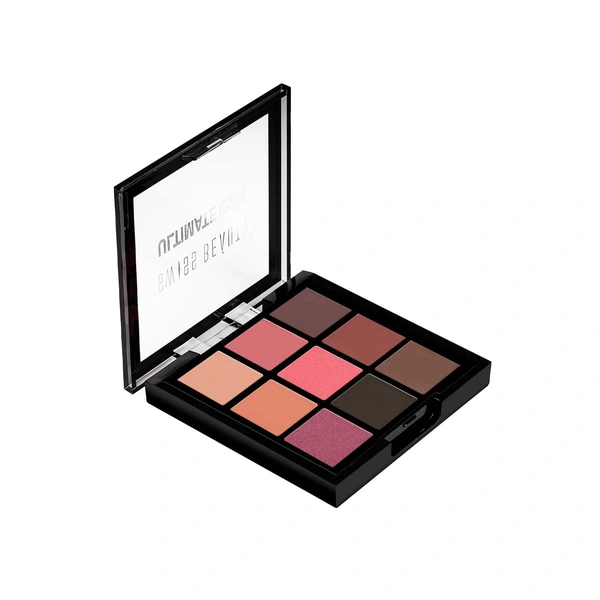 Swiss Beauty Ultimate 9 Pigmented Colors Eyeshadow Palette | Bold & Versatile Shades | Vibrant & Blendable | Long Lasting | Shimmery And Metallic Finish - Multicolor-06, 6G