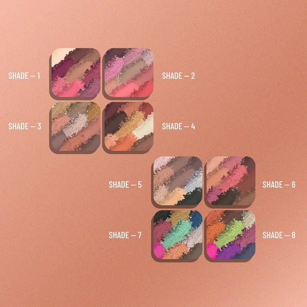Swiss Beauty Ultimate 9 Pigmented Colors Eyeshadow Palette | Bold & Versatile Shades | Vibrant & Blendable | Long Lasting | Shimmery And Metallic Finish - Multicolor-04, 6G