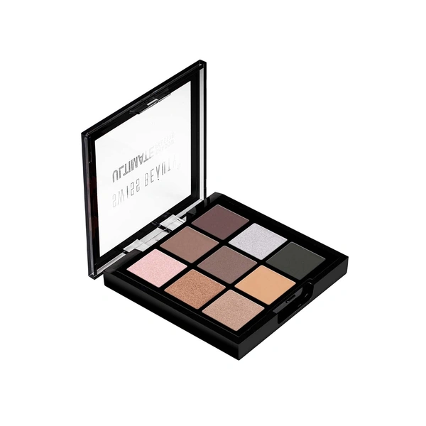 Swiss Beauty Ultimate 9 Pigmented Colors Eyeshadow Palette | Bold & Versatile Shades | Vibrant & Blendable | Long Lasting | Shimmery And Metallic Finish - Multicolor-05, 6G