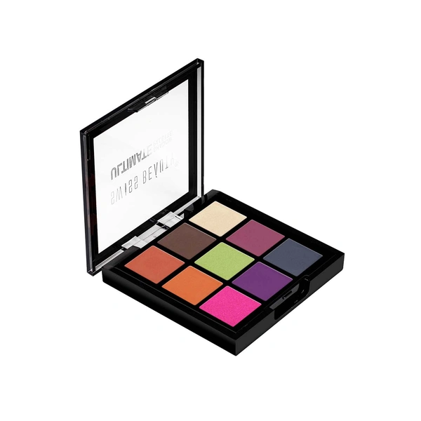 Swiss Beauty Ultimate 9 Pigmented Colors Eyeshadow Palette | Bold & Versatile Shades | Vibrant & Blendable | Long Lasting | Shimmery And Metallic Finish - Multicolor-08, 6G