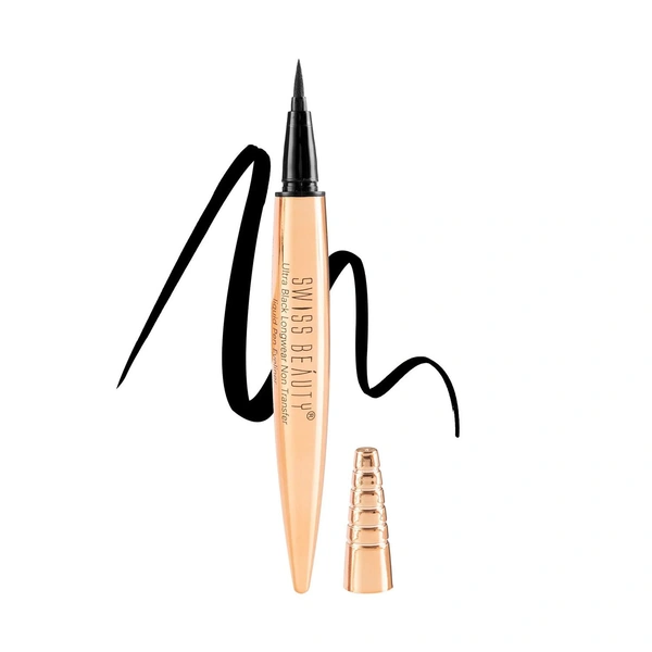 Swiss Beauty Ultra Black Liquid Pen Eyeliner 0.8ml | Long Lasting