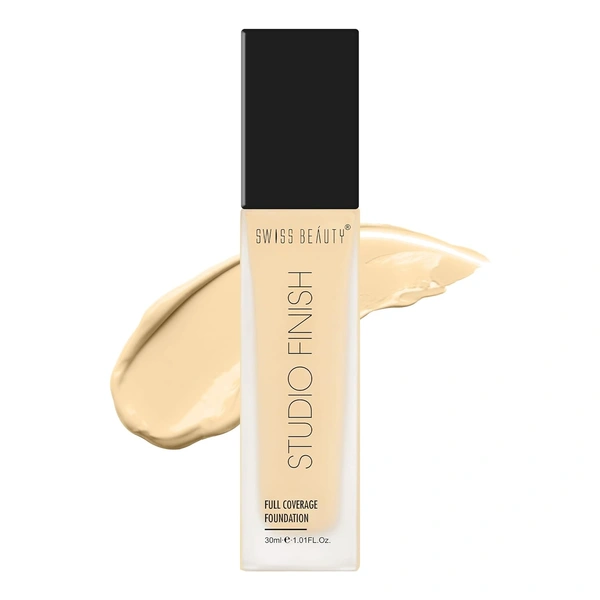 Swiss Beauty Water Proof Studio Finish Full Coverage Foundation  Ivory
Rose 30ml | Full coverage, Long-lasting & Lightweight Foundation for Professional  look Makeup