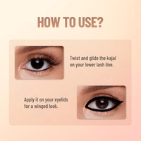 Swiss Beauty You & Eye Power Black Kajal | Smudge-Proof Eyes | Enriched with Vitamin E | Long-Lasting Definition | Waterproof | 24 Hour Stay | 0.30gm
