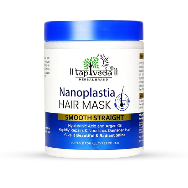 Tapveda Nanoplastia Hair Mask 1000ml | With Hyaluronic Acid & Argan Oil | Deep Repair & Smooth Hair Spa for Dry, Damaged & Dull Hair | Paraben & Sulfate Free