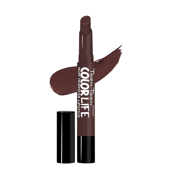 Teen Teen Color Life Nontransferable lipstick 2gm with M14 Rust Red Shade | Matte Crayon Finish | Long lasting  & waterproof | Keep Hydrating & Moisturizing