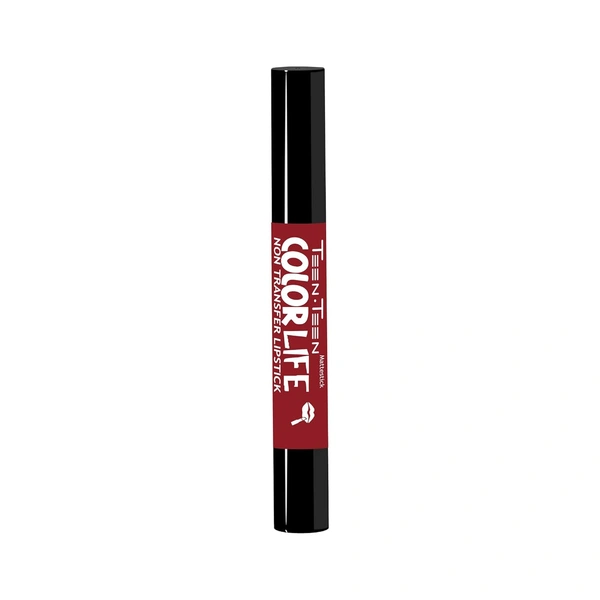 Teen Teen Color Life Nontransferable lipstick 2gm with M18 Rich Deep Red Shade | Matte Crayon Finish | Long lasting  & waterproof | Keep Hydrating & Moisturizing