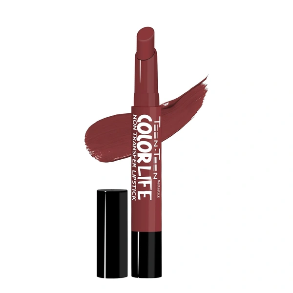 Teen Teen Color Life Nontransferable lipstick 2gm with M27 Tangerine Shade| Matte Crayon Finish | Long lasting  & waterproof | Keep Hydrating & Moisturizing