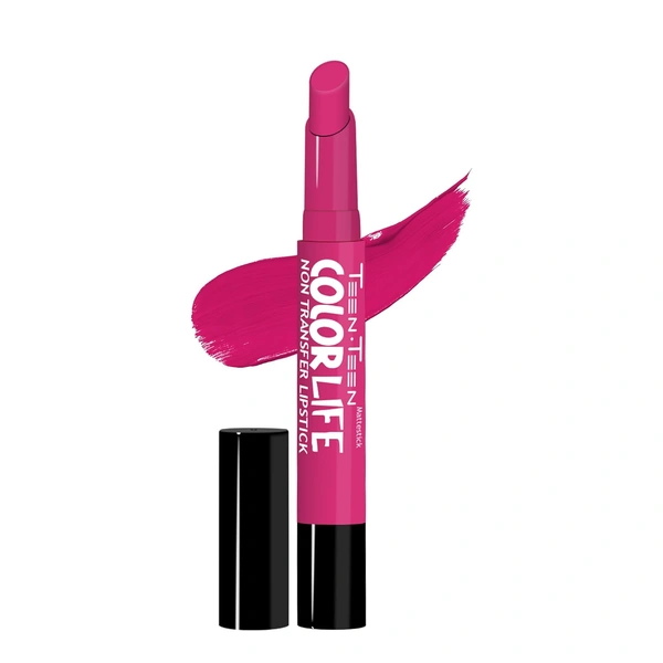 Teen Teen Color Life Nontransferable lipstick 2gm with M26 Magenta Shade| Matte Crayon Finish | Long lasting  & waterproof | Keep Hydrating & Moisturizing