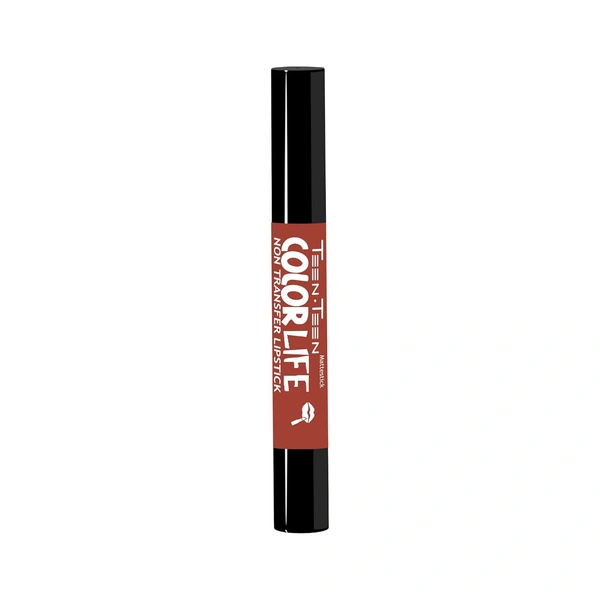 Teen Teen Color Life Nontransferable lipstick 2gm with M08 Indian Red Shade | Matte Crayon Finish | Long lasting  & waterproof | Keep Hydrating & Moisturizing