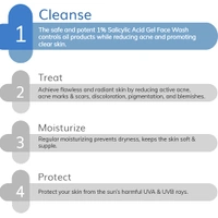 Derma Co The Derma Co 1% Salicylic Acid Gel Face Wash | For Active Acne | With Salicylic Acid & Witch Hazel | Acne-Fighting Cleanser | Prevent Breakouts & Unclog Pores | for Oily Skin | 100ml