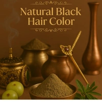 The Wellness shop The Wellness Shop Natural Black Hair Color Powder 100g | Herbal Blend with Henna & Amla | Ammonia-Free, Long Lasting Shine, Strengthens Roots, Prevents Dandruff | For Men & Women