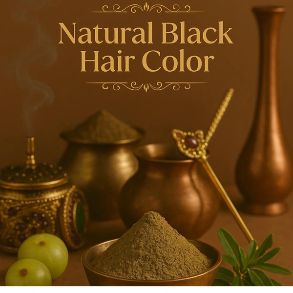The Wellness shop The Wellness Shop Natural Black Hair Color Powder 100g | Herbal Blend with Henna & Amla | Ammonia-Free, Long Lasting Shine, Strengthens Roots, Prevents Dandruff | For Men & Women
