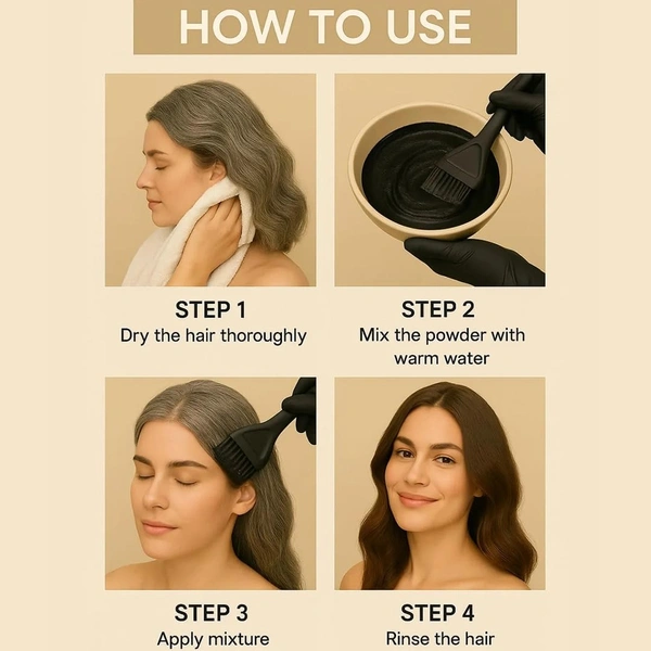 The Wellness shop The Wellness Shop Natural Brown Hair Color Powder 100g | Ammonia-Free, Long Lasting, Nourishes Scalp, Strengthens Roots, Prevents Dandruff, Safe for Men & Women