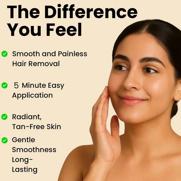 The Wellness shop The Wellness Shop Turmeric Facial Wax Powder 100g | 5 Min Painless Natural Face Hair Removal | No Chemicals, No Irritation, No Rashes | Easy At Home Waxing