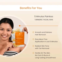 The Wellness shop The Wellness Shop Turmeric Facial Wax Powder 100g | 5 Min Painless Natural Face Hair Removal | No Chemicals, No Irritation, No Rashes | Easy At Home Waxing