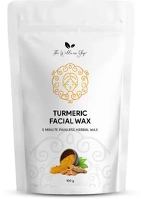 The Wellness shop The Wellness Shop Turmeric Facial Wax Powder 100g | 5 Min Painless Natural Face Hair Removal | No Chemicals, No Irritation, No Rashes | Easy At Home Waxing