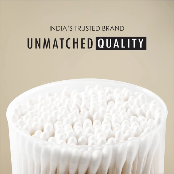 Tulips Eco-Friendly Cotton Ear Buds 200 Sticks (400 Tips) | Biodegradable, Soft & Safe | 100% Pure Cotton | Gentle on Skin | Ideal for Daily Use