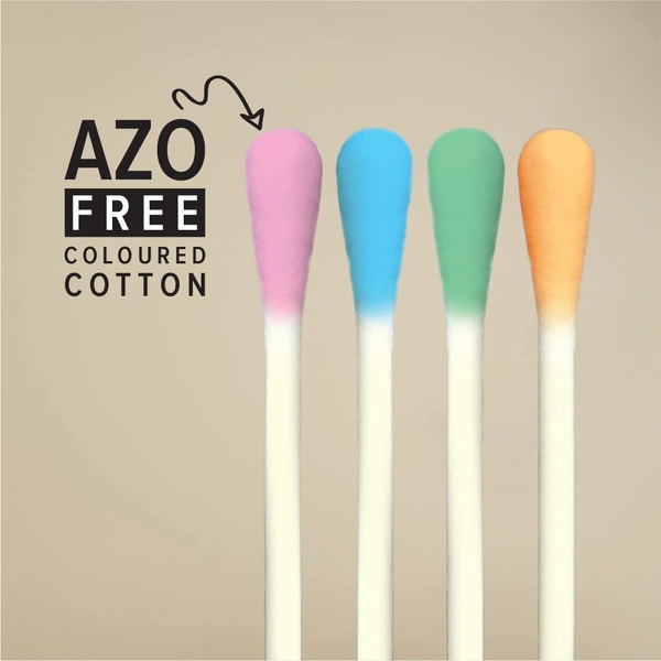 Tulips Cotton Ear Buds Multicolor 100 Sticks (200 Tips) Pack of 4 | Soft, Safe & Hygienic | 100% Pure Cotton | Ideal for Daily Care & Grooming | With White Paper | Eco-Friendly & Convenient