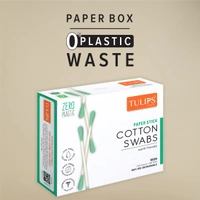 Tulips Cotton Ear Buds Multicolor 100 Sticks (200 Tips) Pack of 4 | Soft, Safe & Hygienic | 100% Pure Cotton | Ideal for Daily Care & Grooming | With White Paper | Eco-Friendly & Convenient
