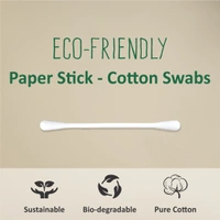Tulips Eco-Friendly Cotton Ear Buds 100 Sticks (200 Tips) | Biodegradable, Soft & Safe | 100% Pure Cotton | Gentle on Skin | Ideal for Daily Use