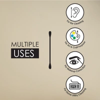 Tulips Eco-Friendly Cotton Ear Buds 100 Sticks (200 Tips) | Biodegradable, Soft & Safe | 100% Pure Cotton | Gentle on Skin | Ideal for Daily Use