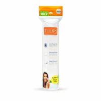 Tulips Facial Cotton Pads 100pc Pack Of 3 | in Ziplock Bag | 100% Pure Soft Cotton | Perfect for Makeup Application & Removal | Safe for Sensitive Skin